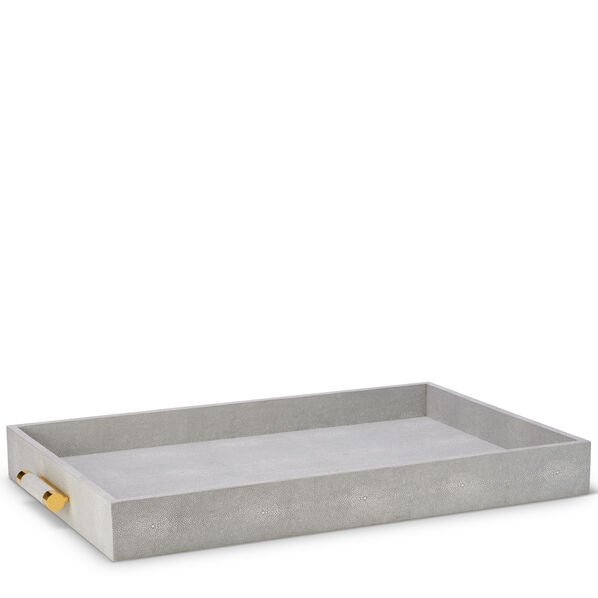 AERIN Classic Embossed Shagreen Serving Tray Dove 57x37x6.5