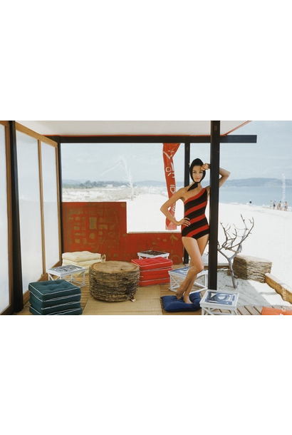 Mark Shaw - One Shouldered Maillot in St. Tropez Beach Cabana 1961