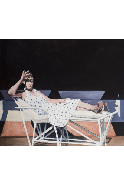 James King - Ursula, 2020 - Oil on canvas - 82.5x96.5cm (85x99cm framed) - Black timber box frame