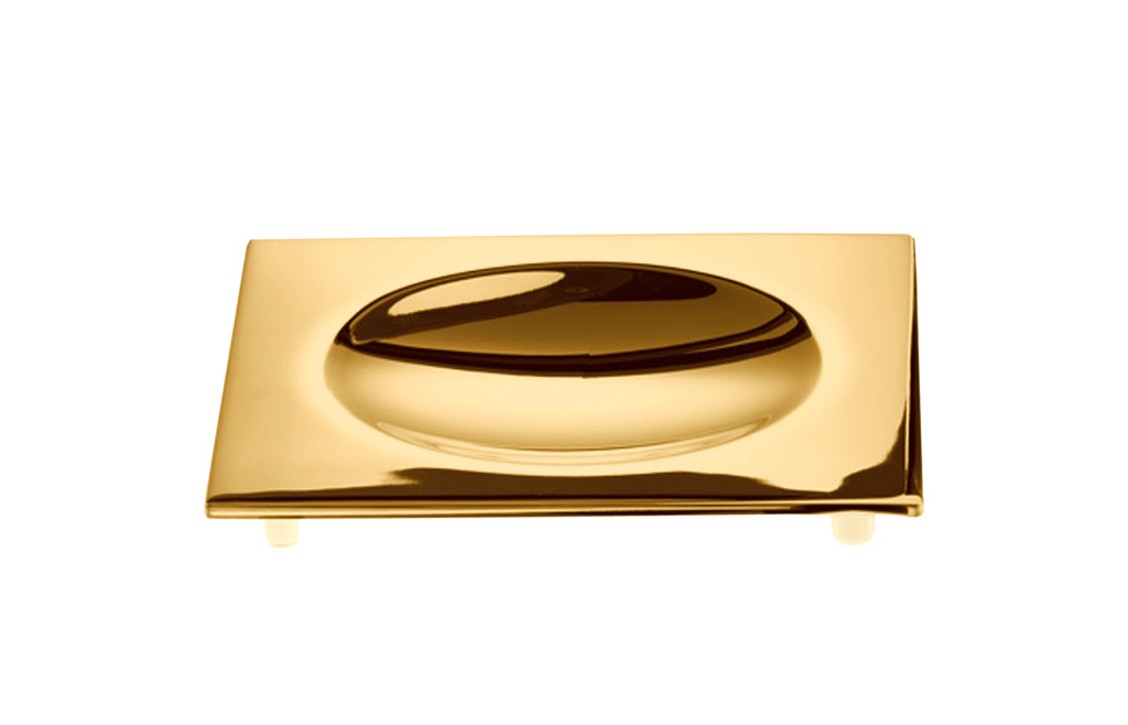 DW - Cube Collection - DW 351 Soap Dish Square - Gold - 12x12cm - Germany-1