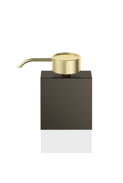 DW - Contemporary Collection - DW 471 Rectangular Soap Dispenser Pump - Dark Bronze with Matt Gold Pump - 14 x 4.5 x 9.5cm - Germany
