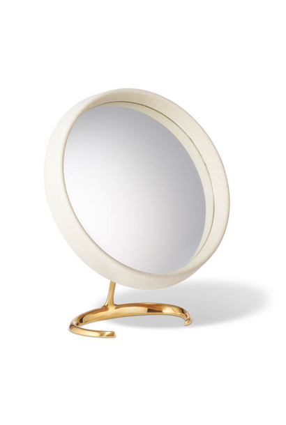 AERIN - Embossed Shagreen Vanity Mirror - Cream