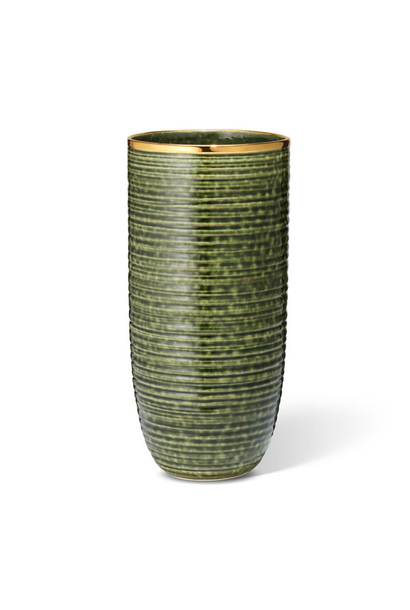AERIN - Calinda Tall  Vase - Forest Green