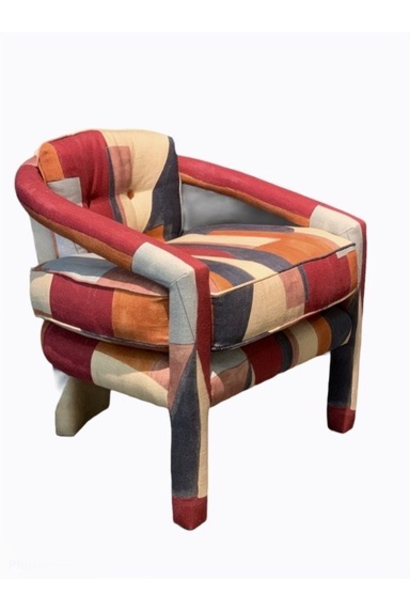 BECKER MINTY - Dallas Occasional Chair in Kelly Wearstler District Fabric - Claret