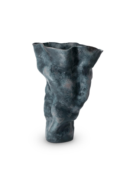 L'Objet - Timna Vase Tall - Aged Iron Porcelain