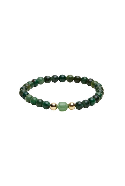 SPIRITUS STONES - NEW BEGINNINGS BRACELET WITH AVENTURINE, AFRICAN JADE & 14ct GOLD