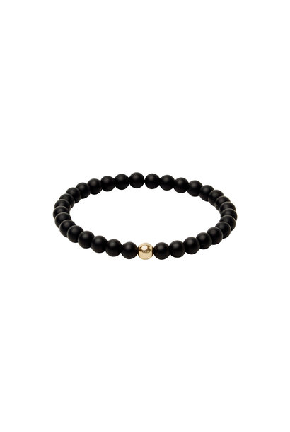 SPIRITUS STONES - PRIMAL LIGHT COLLECTION -  PROTECTION BRACELET WITH ONYX & 14ct GOLD