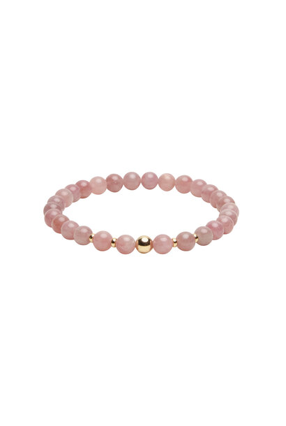 SPIRITUS STONES - LOVE BRACELET WITH MADAGASCAR ROSE QUARTZ & 14ct GOLD