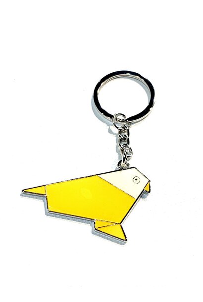 BECKER MINTY Origami Animal Keyring - Yellow Birdy