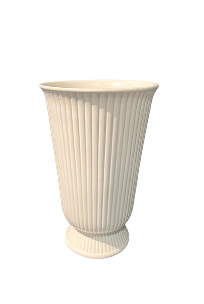 Vintage Wedgwood - Tall Thistle Vase - Moonstone (matte cream finish) - H20cm - UK c.1960