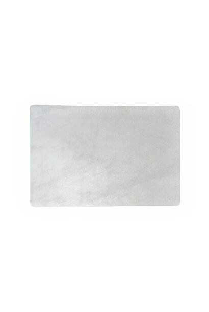Michael Verheyden - Rectangular Leather Placemat with Curved Edge - WHITE - 45x30cm - Belgium