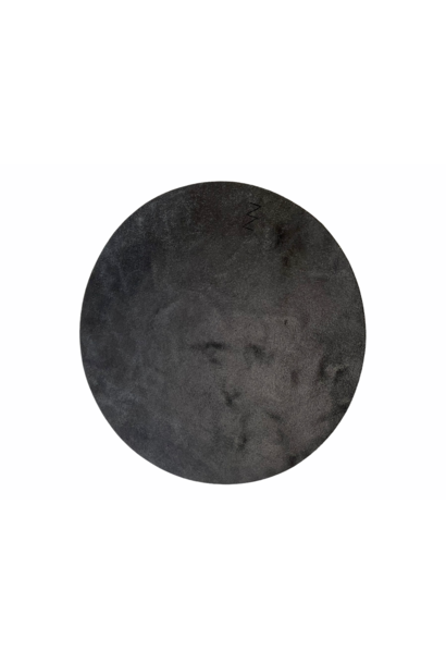 Michael Verheyden - XL Round Leather Placemat -  BLACK - D75cm - Belgium