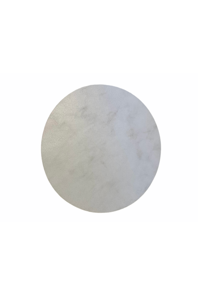 Michael Verheyden - Round Leather Placemat - WHITE - D40cm - Belgium