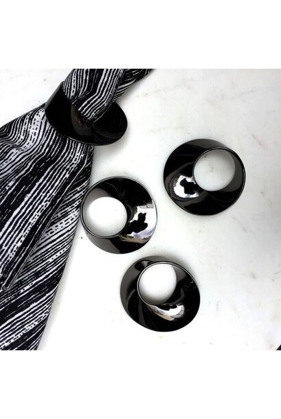 BECKER MINTY - Gunmetal  Napking Rings - Set of four