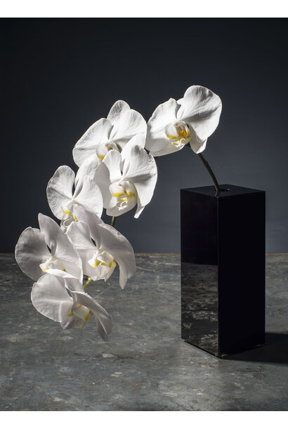 BECKER MINTY Cubik Collection - Crystal Glass Bud Vase - Short - Dark Topaz - 8x8x20cm