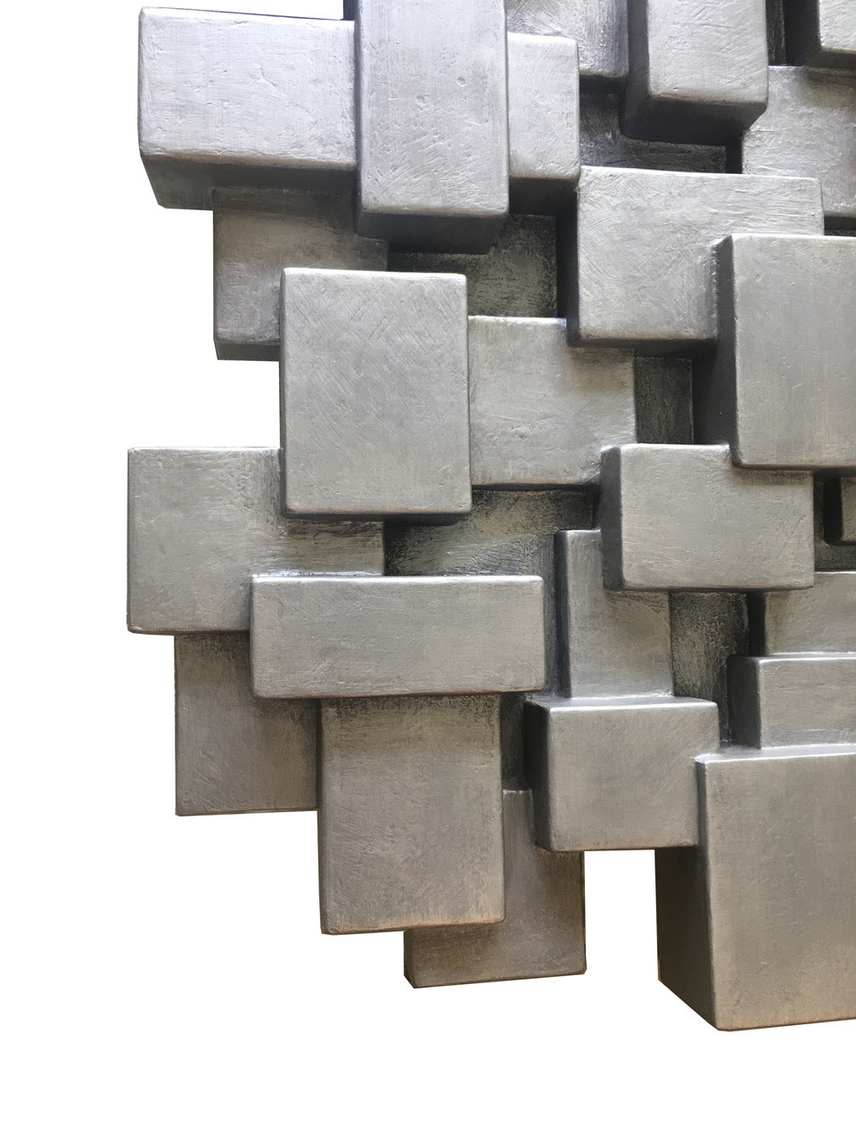Dan Schneiger - Slim Profile Geometric Wall Sculpture - Mixed Media - 142x72x10cm-3