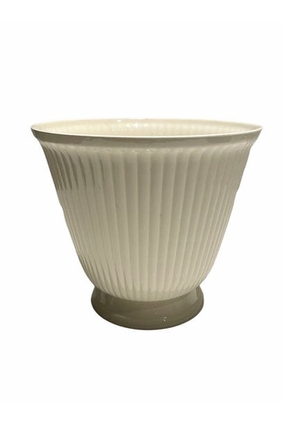 Vintage Wedgwood - Thistle Vase / Planter - Cream Gloss - H19xD21cm - UK c.1960