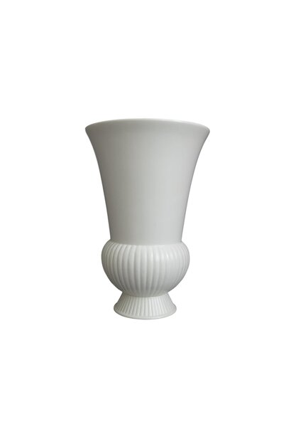 Vintage Wedgwood - Moonstone Trumpet Vase - Cream - Medium H15.5cm - UK c.1960