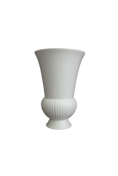 Vintage Wedgwood - Trumpet vase - Moonstone (matte cream finish)  - 15.5cm - UK c.1960