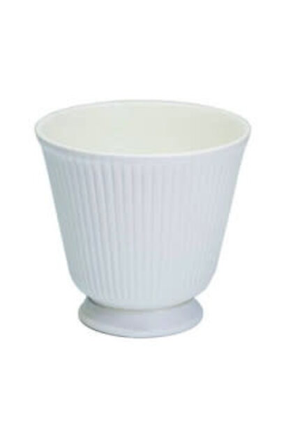 Vintage Wedgwood - Thistle/Vase/Planter - Moonstone (matte cream finish) - H15x14.5cm - UK c.1960