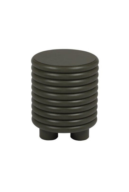 Stephane Parmentier x Giobagnara  - Scala Leather Stool - Dark Green Nappa Leather - Italy