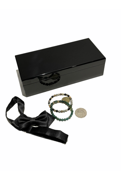 BECKER MINTY C Box – Black Lacquer Hinged Catch-All & Jewellery Box