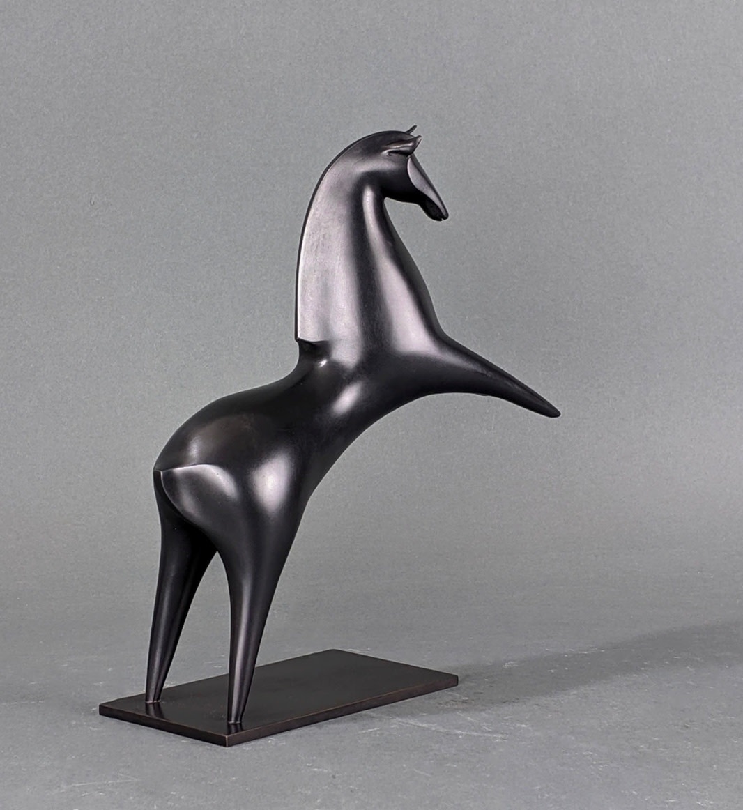 Athena Jahantigh - Bronze Horse Sculpture II - Black Patina - Limited Edition of 8 - 26x9x23cm-4