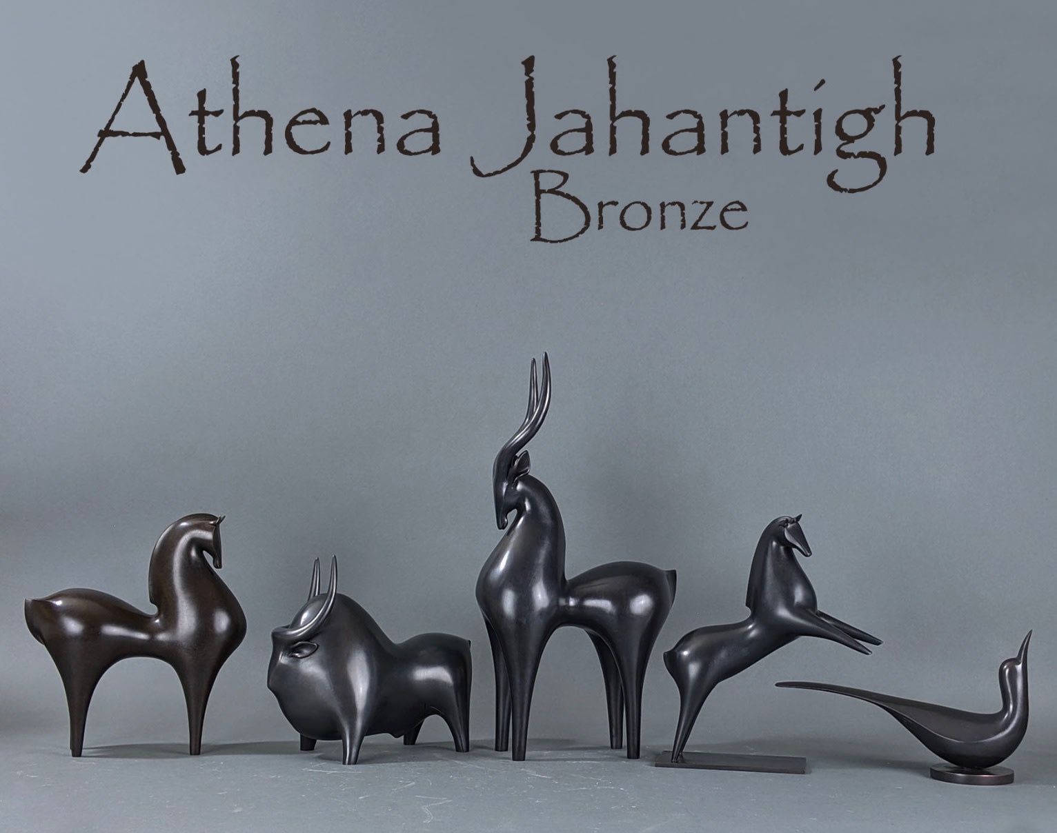 Athena Jahantigh - Bronze Horse Sculpture II - Black Patina - Limited Edition of 8 - 26x9x23cm-6