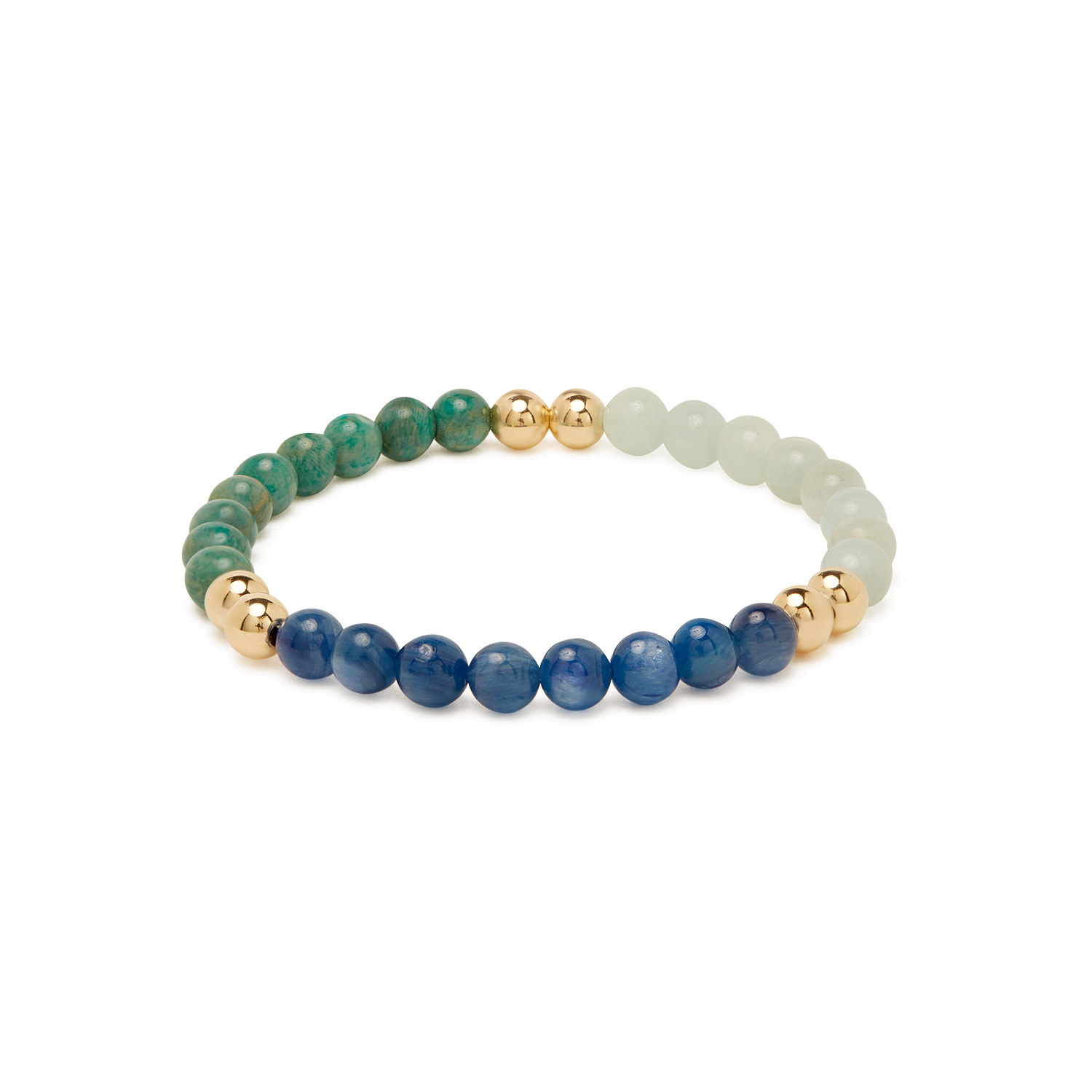 SPIRITUS STONES - THE HALCYON BRACELET WITH AQUAMARINE, AMAZONITE ...