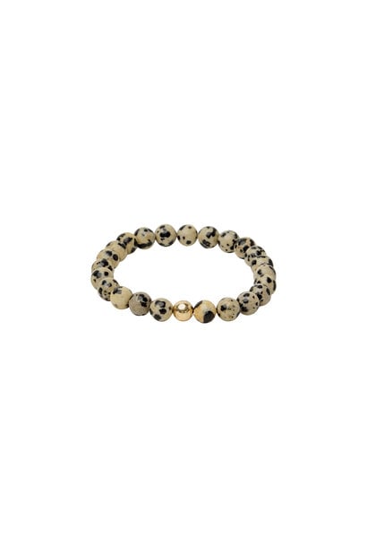 Spiritus Stones - KIDS JOY BRACELET WITH DALMATIAN JASPER & 14ct GOLD