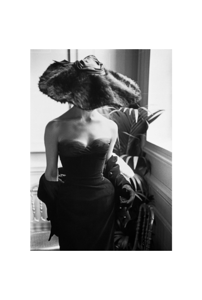 Mark Shaw - Dior Gown & Hat B&W