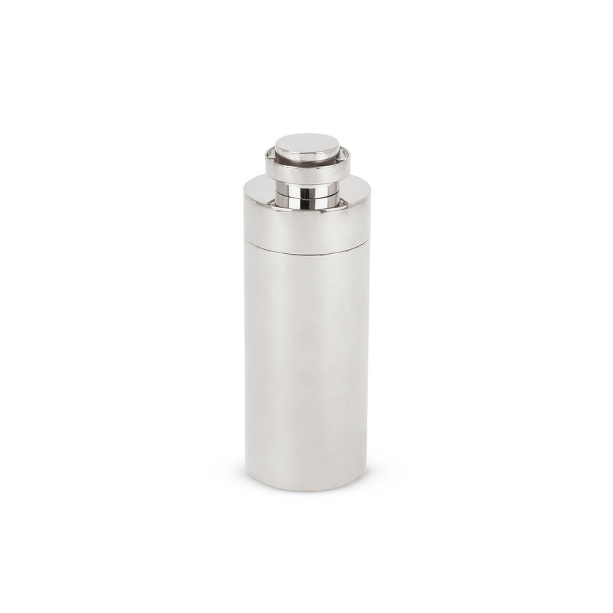 BECKER MINTY Collection Saturne - Cocktail Shaker and Nip Measure H20cmxD7.6cm - Polished Nickel-2