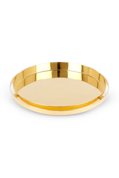 BECKER MINTY Collection Saturne - Round Tray - Polished Brass 51cmx4cm