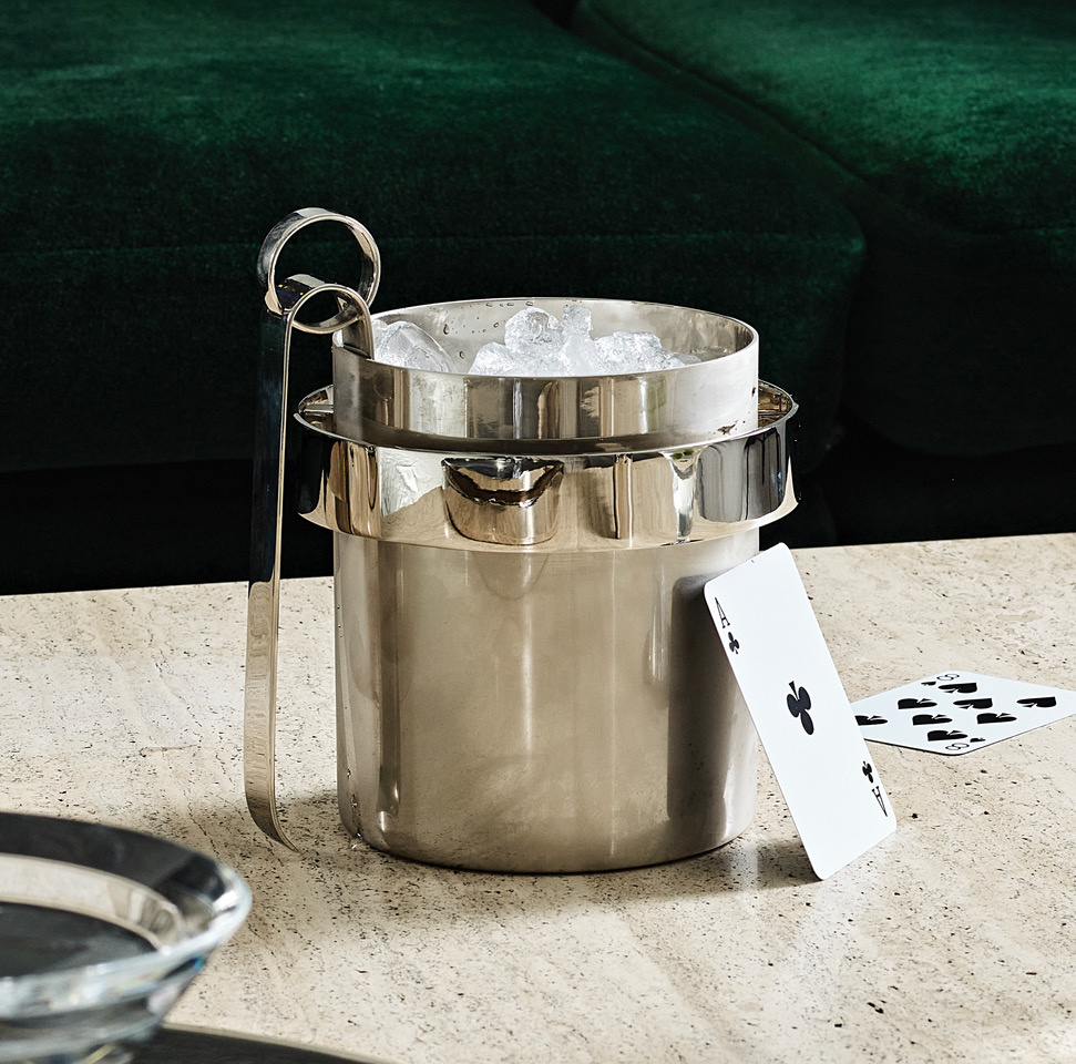 BECKER MINTY Collection Saturne - Ice Bucket H14cm x D14.8cm - Polished Nickel-2