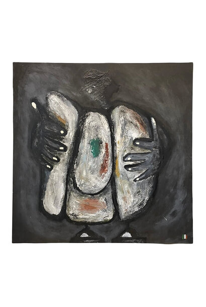 Alberto Ferretti - "Bagaglio Culturale (Cultural Baggage)" -  Oil, Acrylic and Impasto on Canvas - 119x119cm