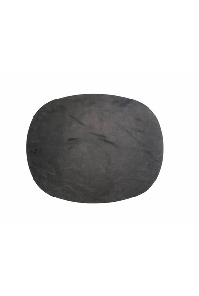 Michael Verheyden - Oval Leather Placemat - BLACK 51x41cm - Belgium