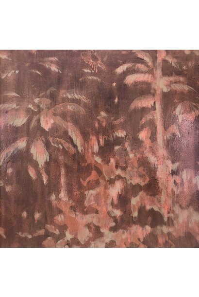 Adam Oste - Sub-tropical colouring in book III, 2021 - Oil on board - 60x60cm (63x63cm framed) - Dark timber box frame