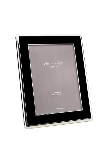 Addison Ross - Black Enamel Curve Frame - Silver - 8x10"