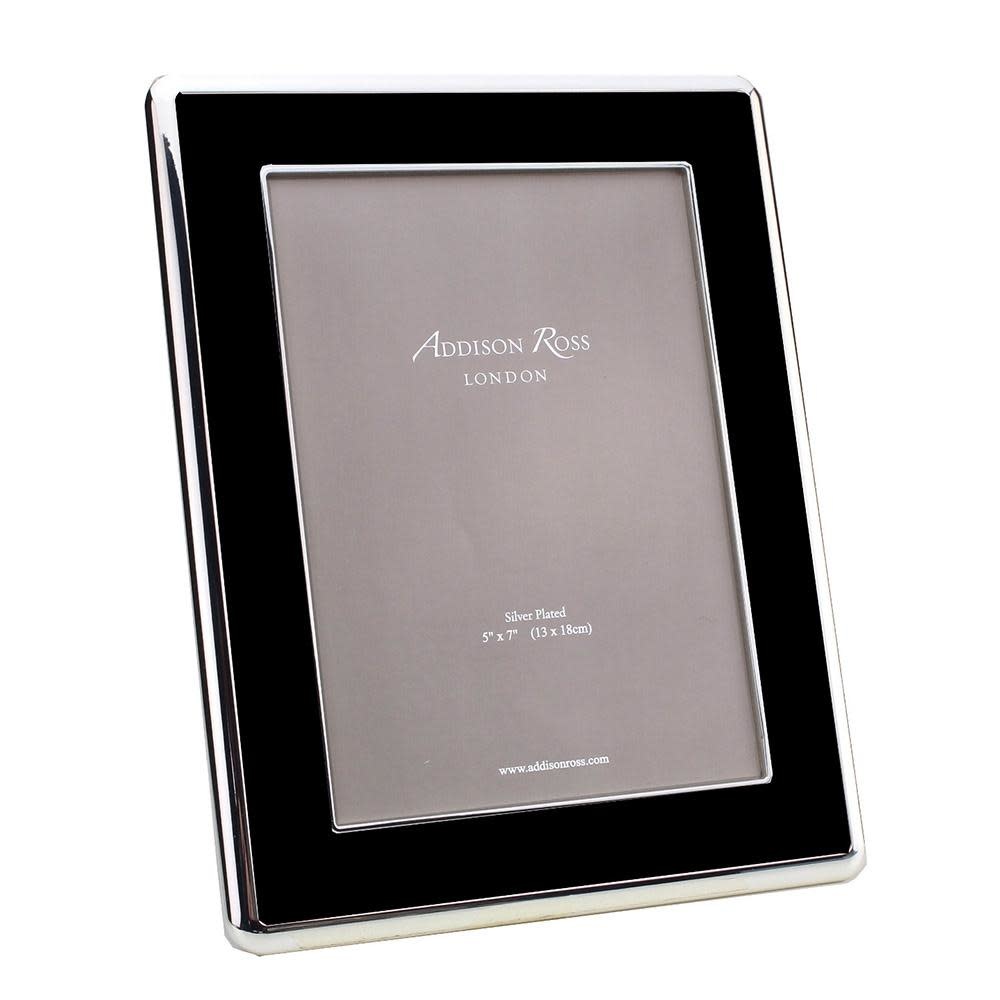 Addison Ross - Black Enamel Curve Frame - Silver - 5x7"-1