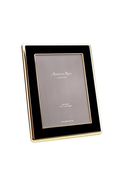 Addison Ross - Black Enamel Curve Frame - Gold - 8x10"