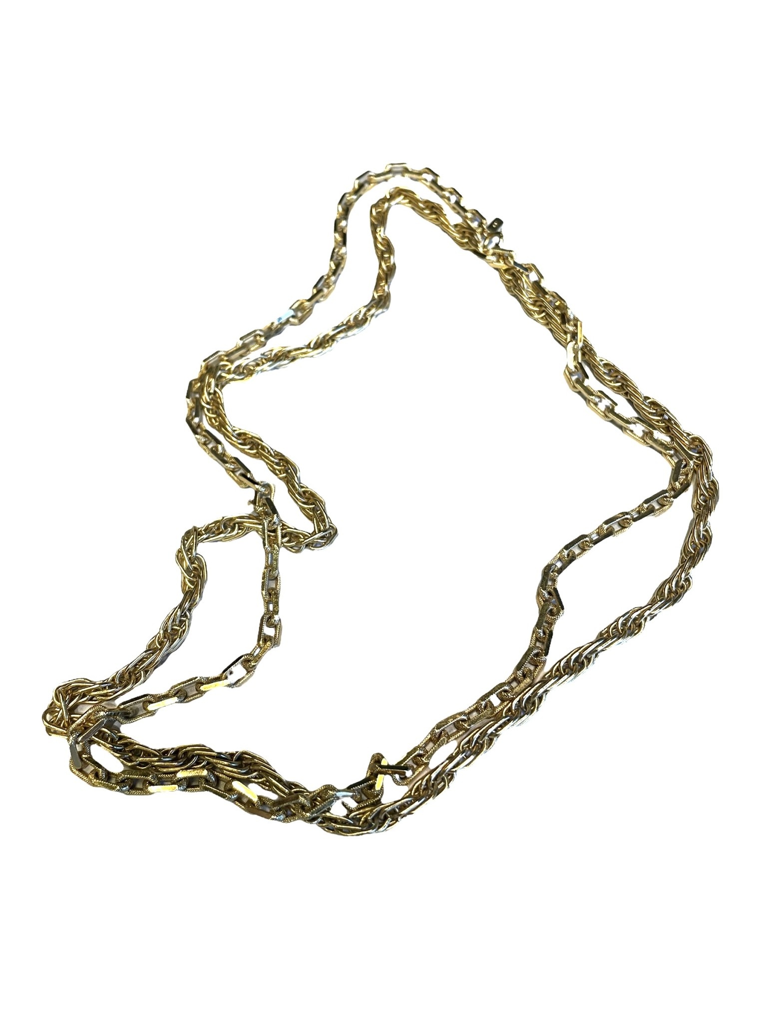 Vintage Monet Necklace Choker Goldtone Links Elegant … - Gem