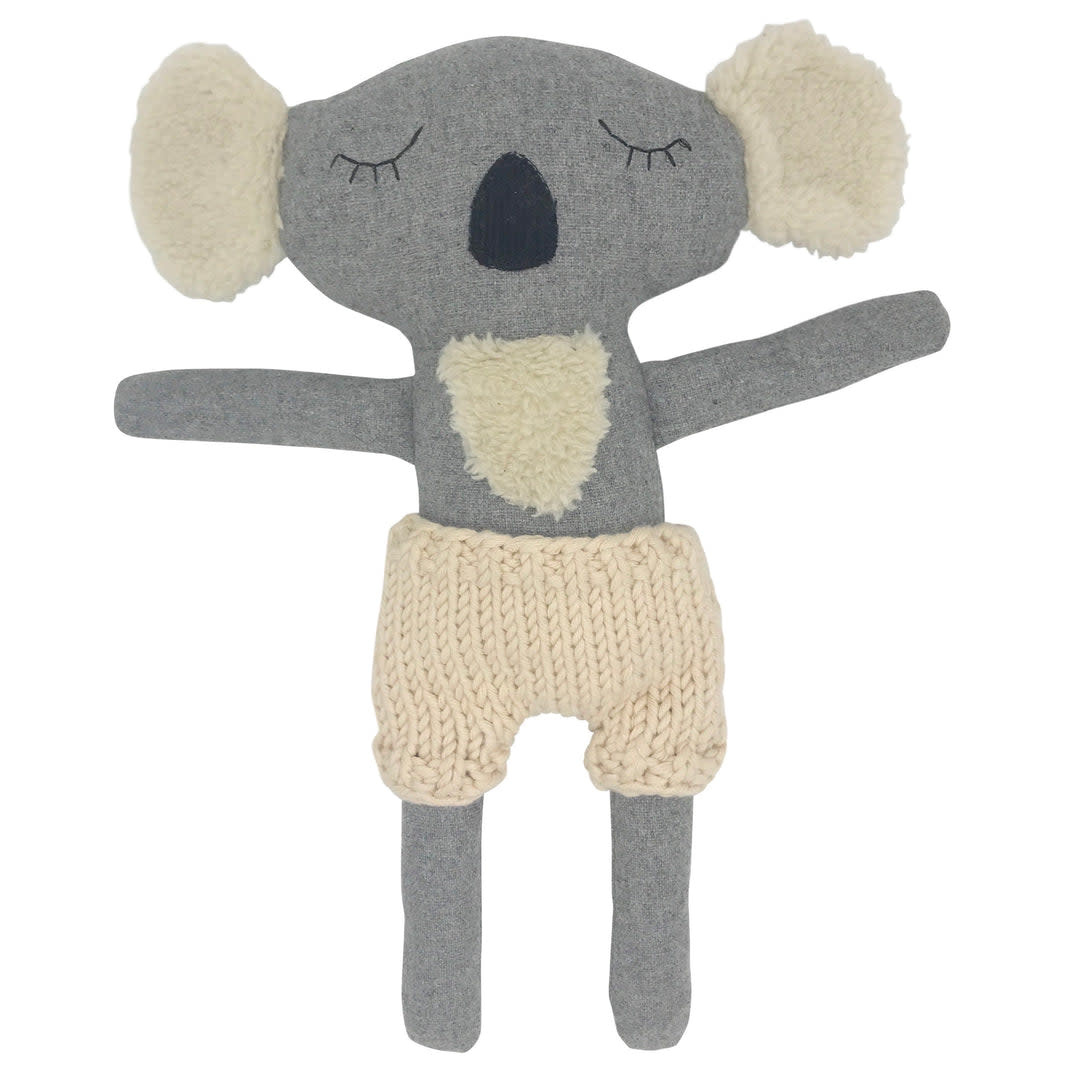 Fergus Koala Soft Toy - Cotton and Australian Merino Wool blend Fabrics-2