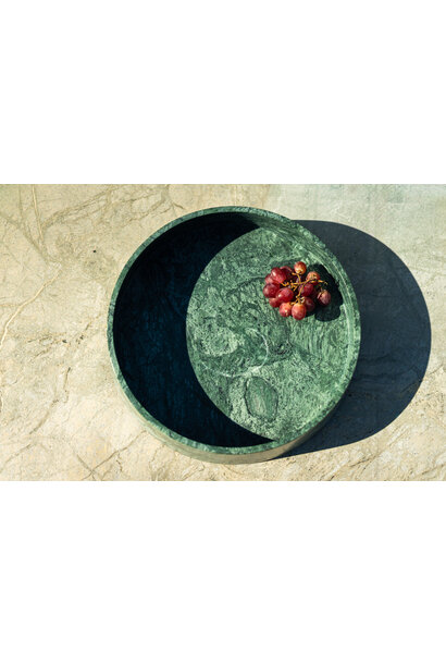 Essenzia Plumb Fruit Bowl Large - Green India Marble - 45x45x10cm - Portgual