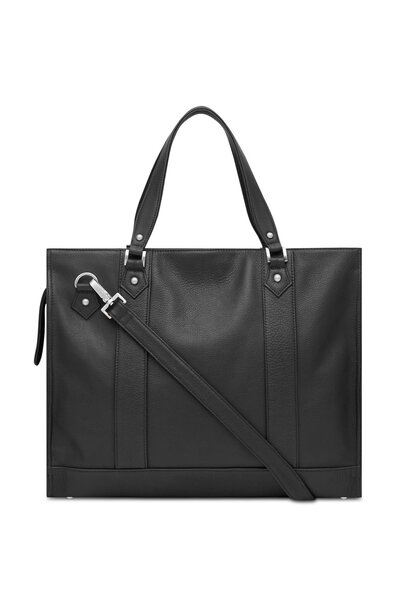 Victoria & Maude - Travel Bag Pebbled Leather Platinum Hardware  - Handmade in Australia