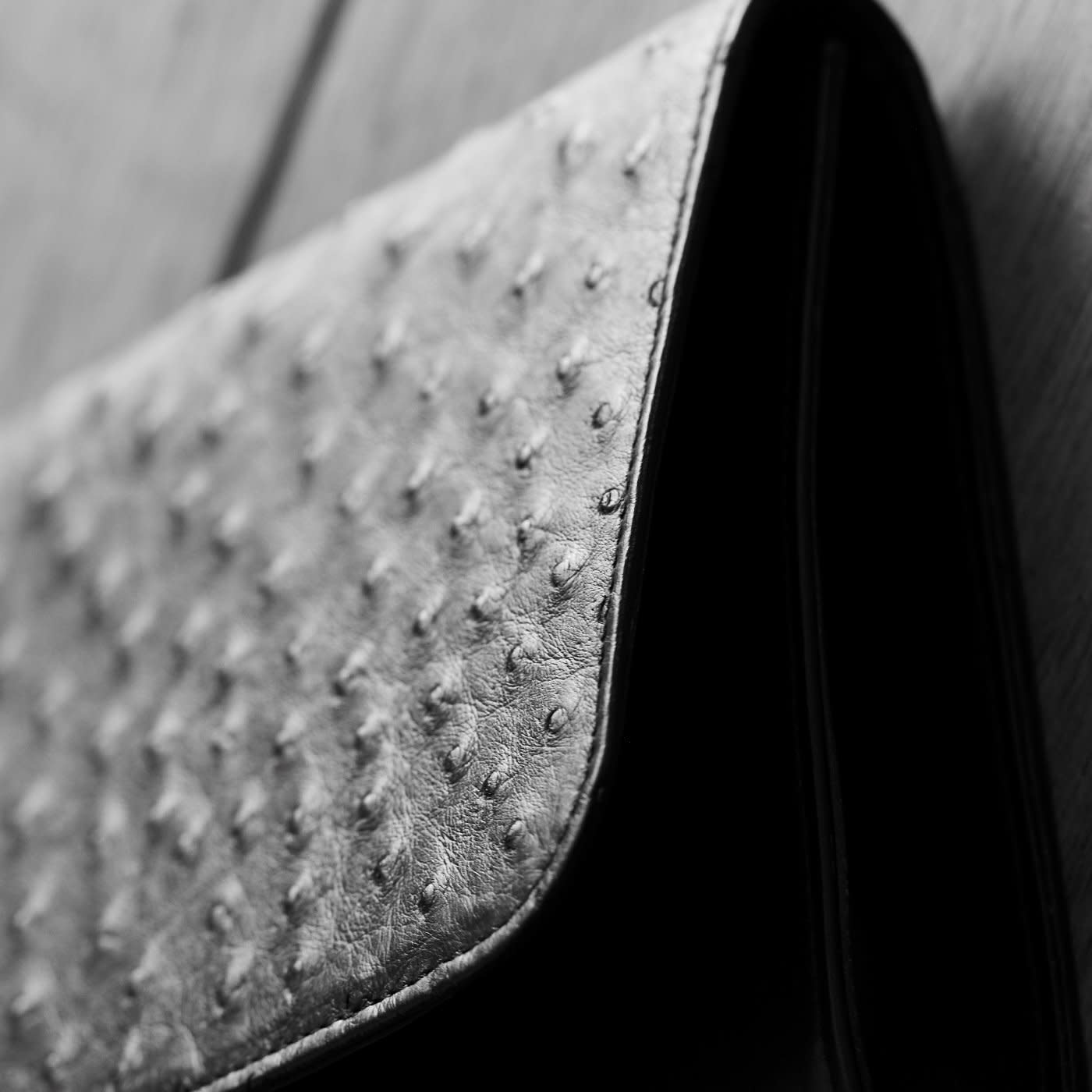 Victoria & Maude - Clutch Bag Ostrich Leather with Detachable Chain - Handmade in Australia-5