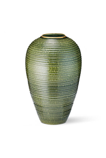 AERIN - Calinda Tapered Vase - Forest Green