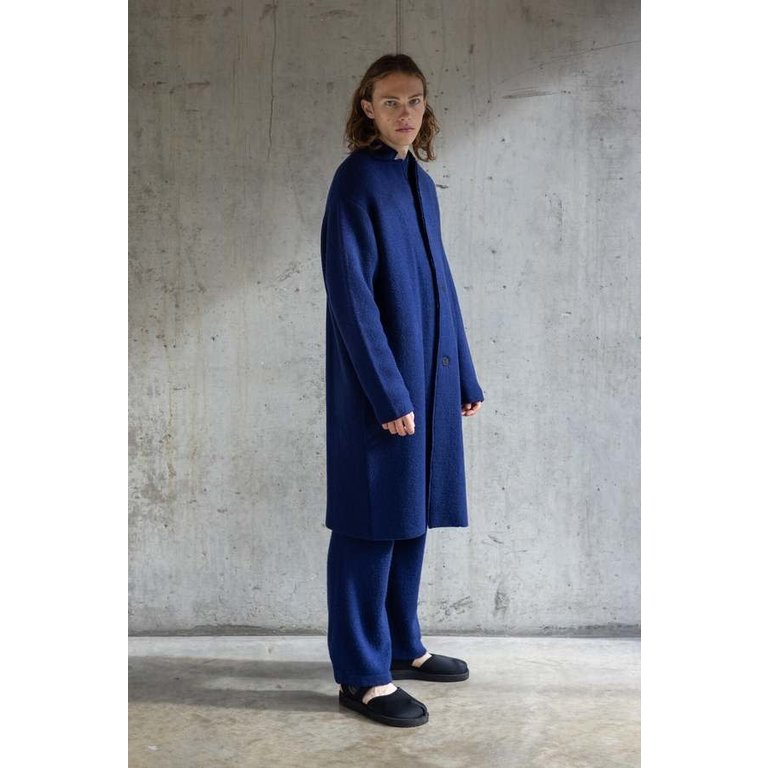 electric blue wool coat
