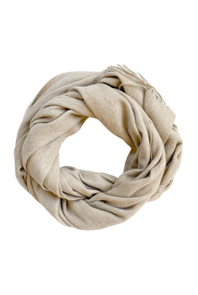 GOOD & Co - Chunky Scarf - 100% Wool - Latte - 200x70cm