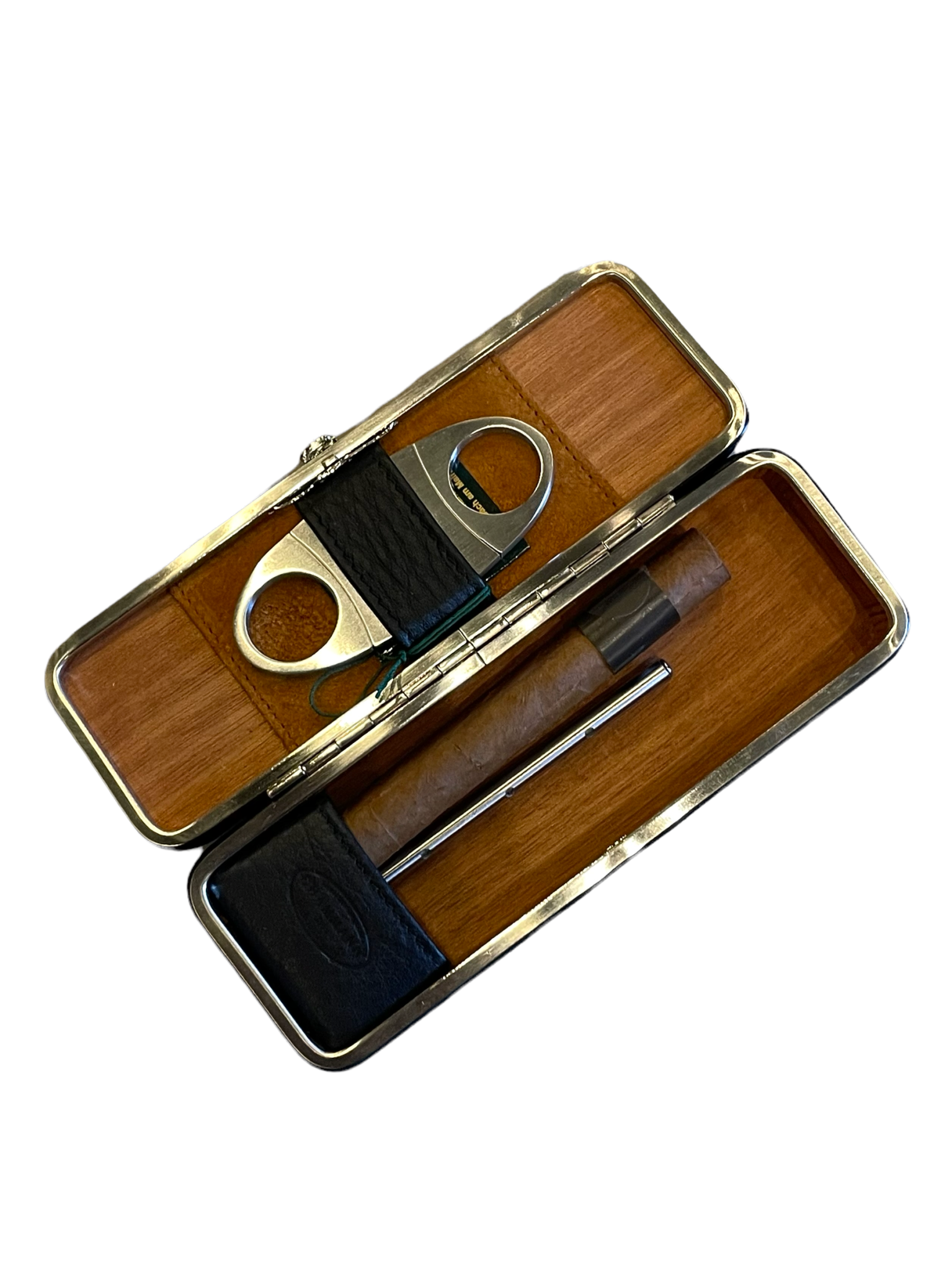 F. Hammann - Luxury Chervo Calf Leather Travel Cigar Case - Black ...
