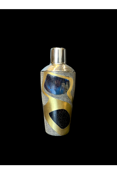 R&Y Augousti - Paris - Cosmos Cocktail Shaker in Dark Stingray, Black Pen Shell and Black Lip Shell